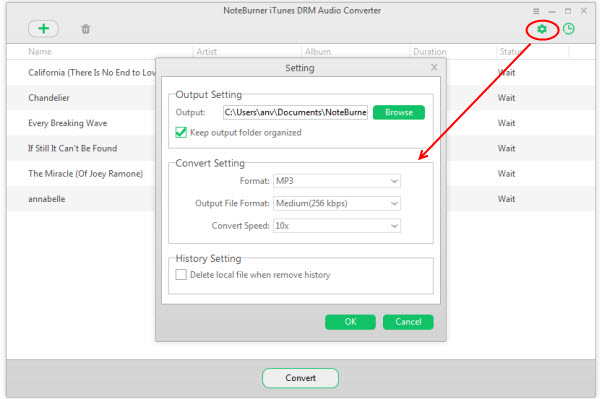 choose output format