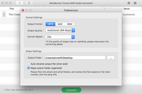 select output format