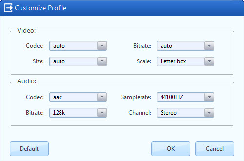 customize aac audio