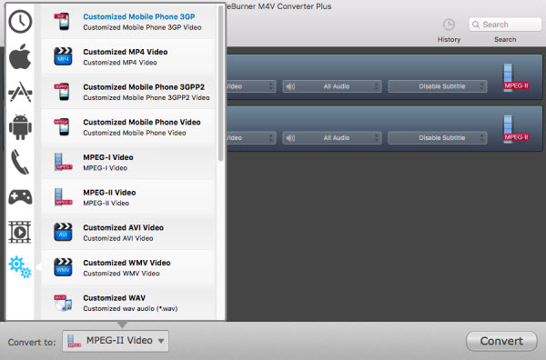 Choose Output format