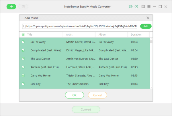 add dj music to noteBurner