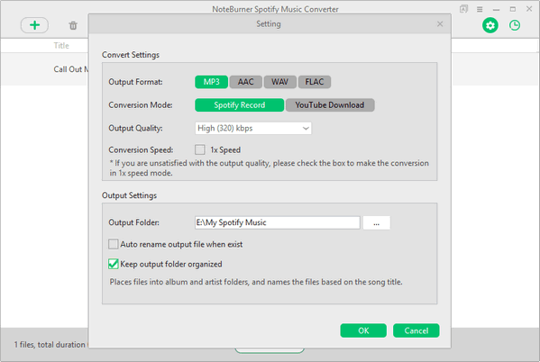 Choose MP3 as the output format