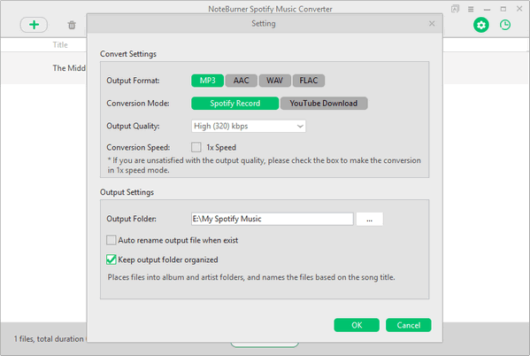 choose output format