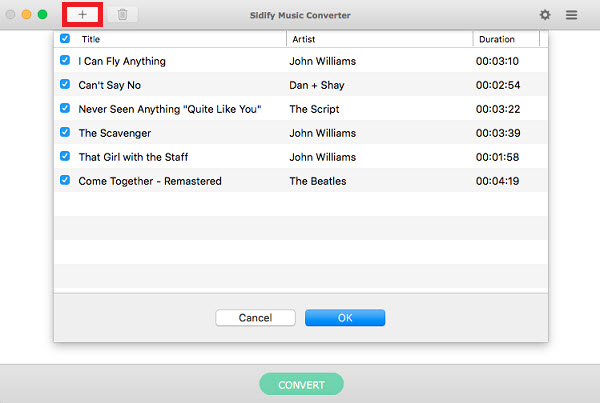 add spotify music