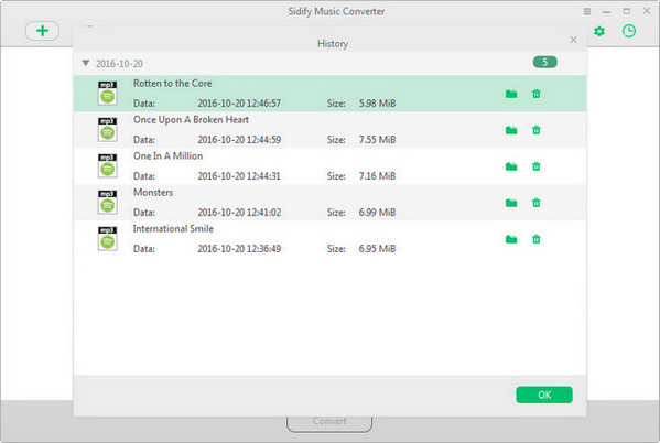 check conversion history