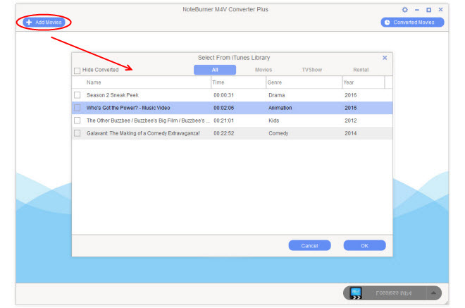 add iTunes movie