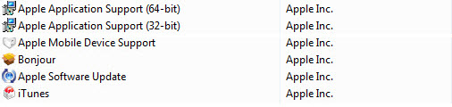 unintsall iTunes 64-bit