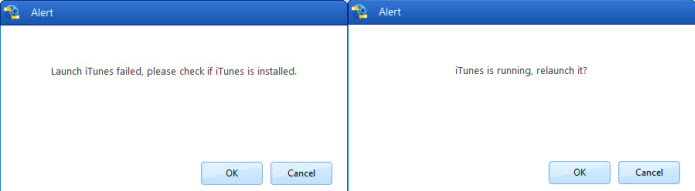 Fail to launch iTunes