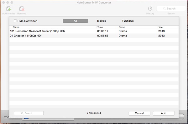 Add the video to m4v converter for mac