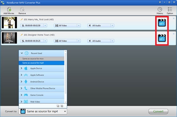 choose output format