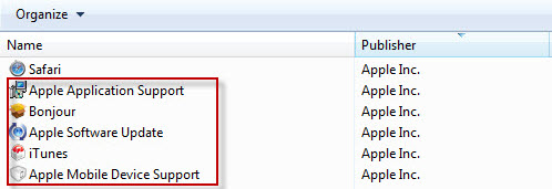 unistall iTunes