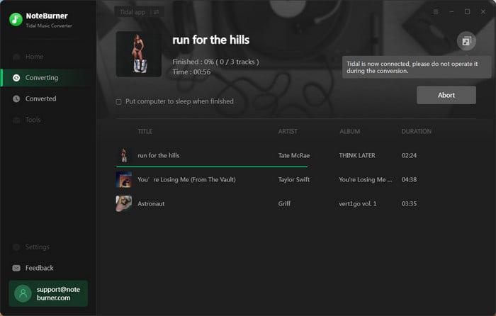 convert tidal music to computer
