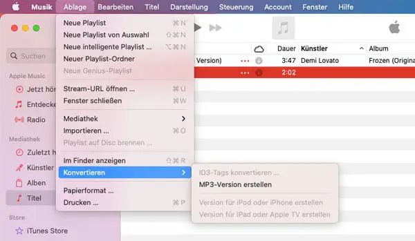 MP3-Version erstellen