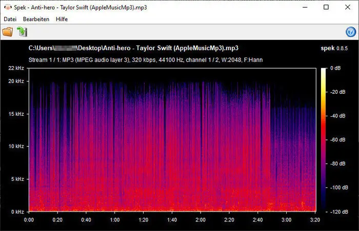 AppleMusicMp3 Audioqualitätsanalyse