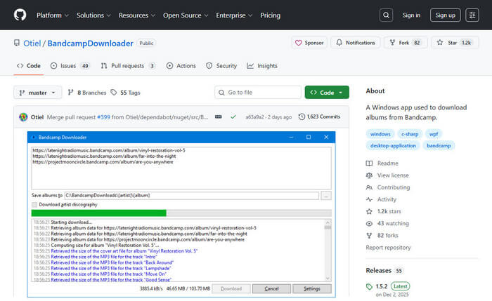 GitHub Bandcamp Downloader