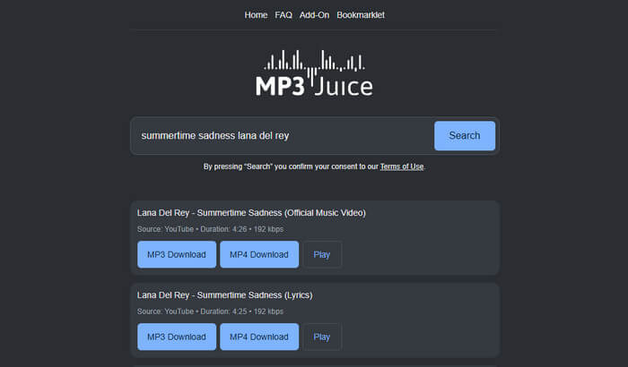 Myfreemp3 Alternative MP3 Juice