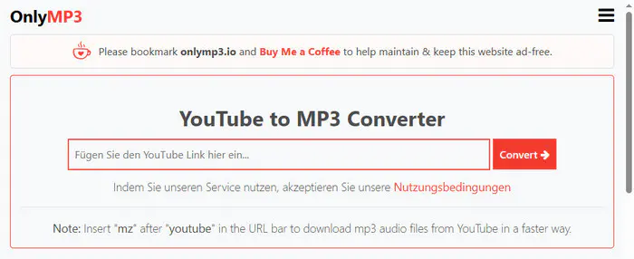 OnlyMP3 Converter