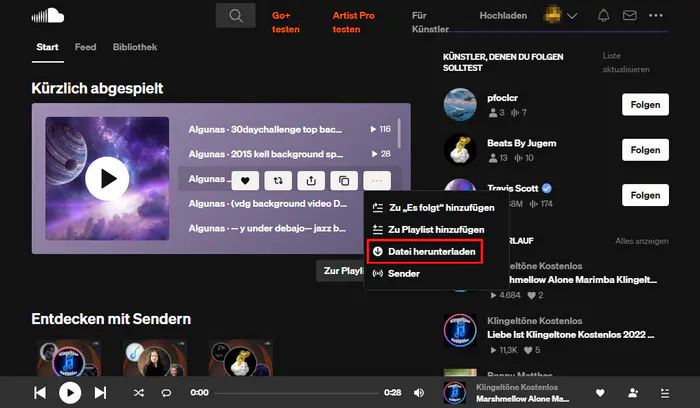 SoundCloud Gratis-Downloads