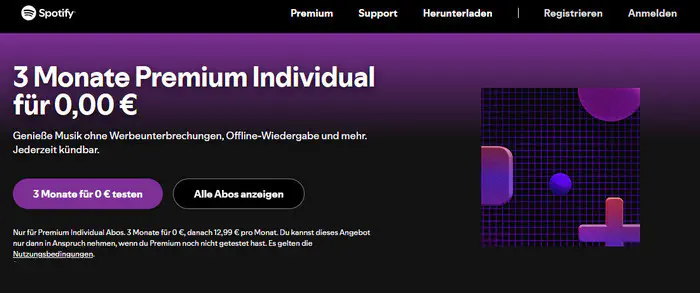 Spotify Premium gratis holen