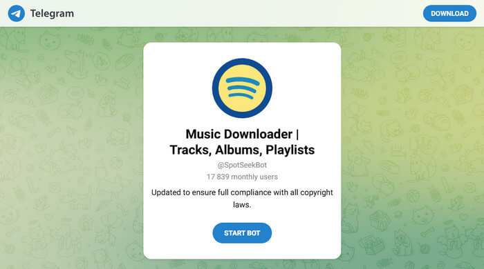 Spotify Telegram Bot MP3