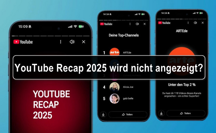 YouTube Recap 2025 wird nicht angezeigt