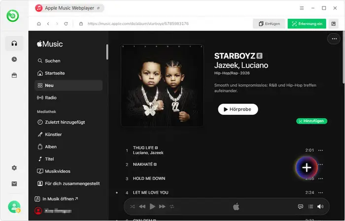 Apple Music-Titel hinzufügen