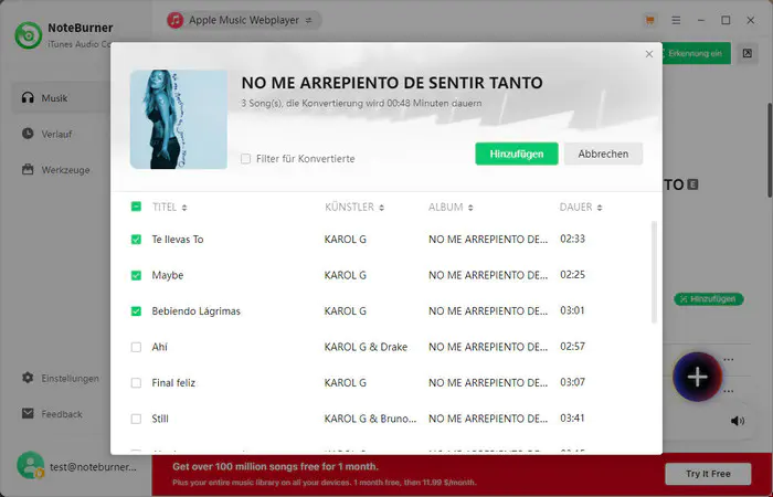 Apple Music-Titel hinzufügen