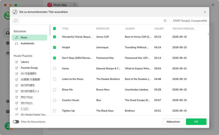 Apple Music Lossless-Titel hinzufügen