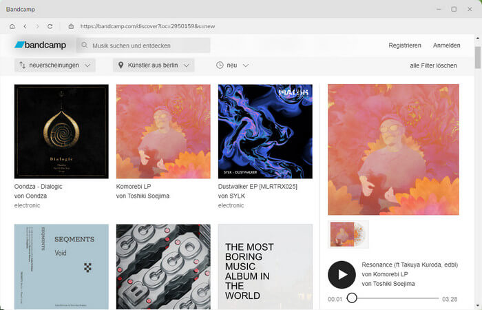 Bandcamp Webplayer