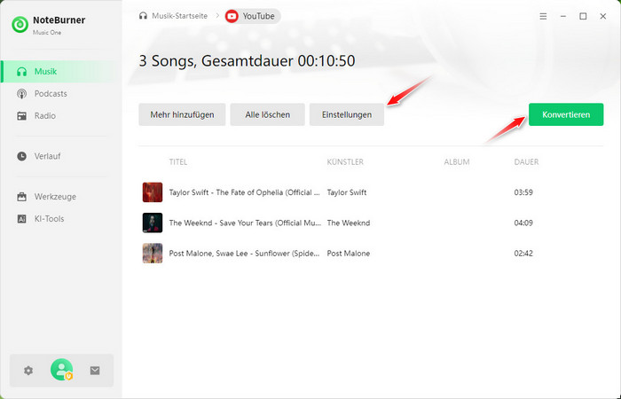 Einstellungen anpassen