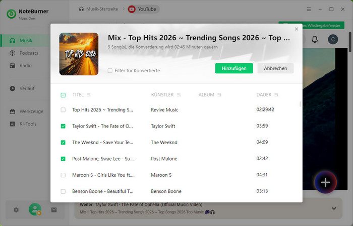 YouTube Playlist hinzufügen