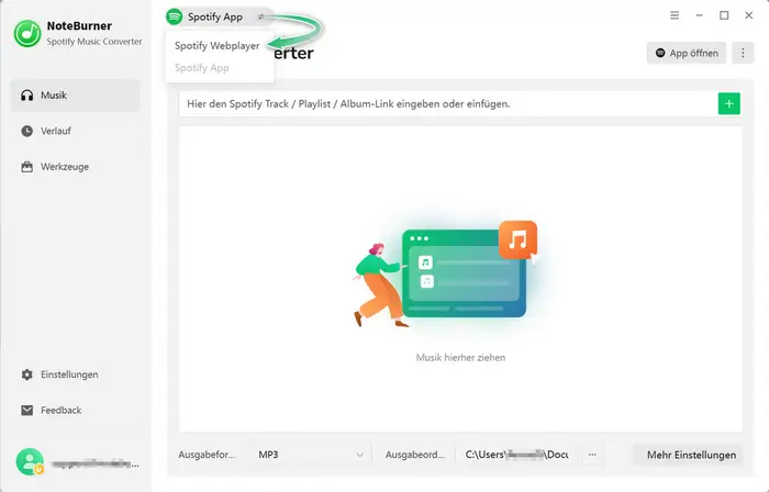 NoteBurner Spotify MP3 Playlist Downloader