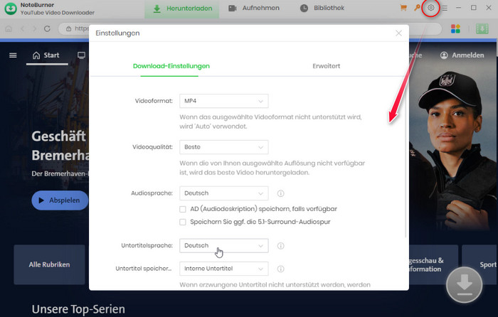 ARD Mediathek Download-Einstellungen anpassen