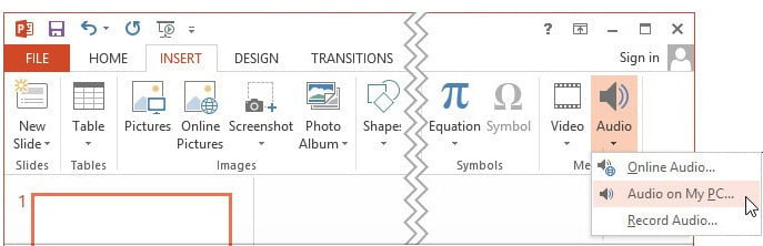 insert audio to ppt