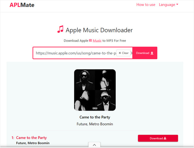APLMate parsing apple music successfully