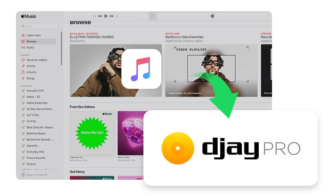 add apple music to djay pro