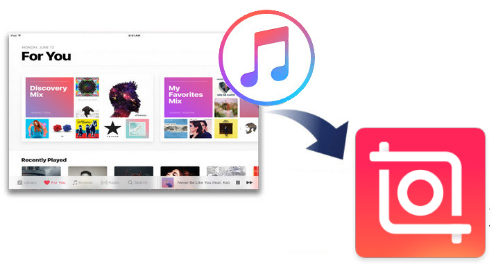 add apple music to inshot