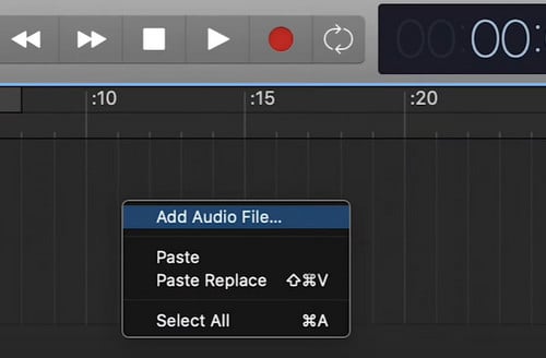 add music to garageband