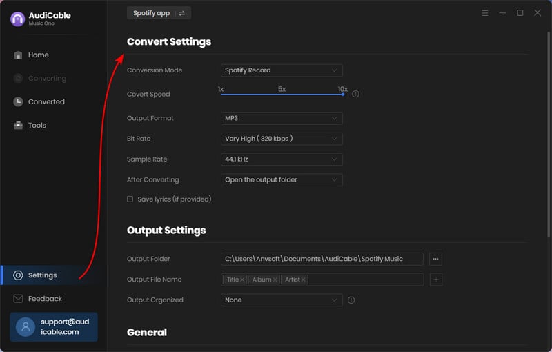 choose mp3 output format