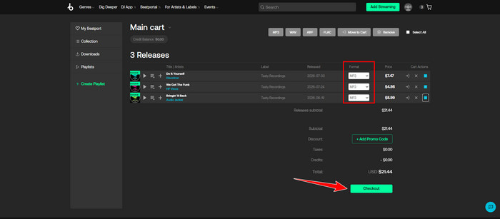purchase beatport mp3 song
