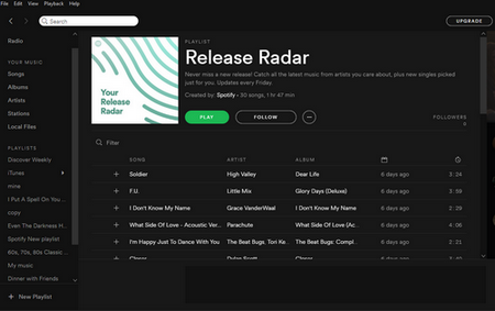 Release Radar on Spotify
