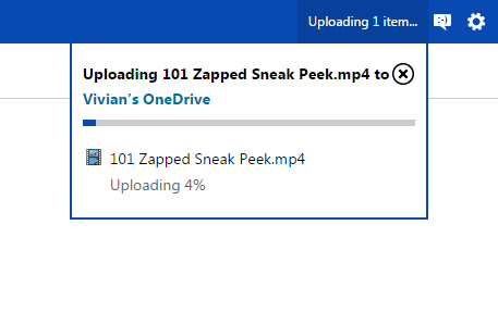 process of the uploading