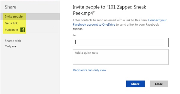 share settings