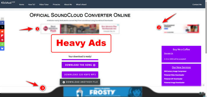 klickaud too many ads