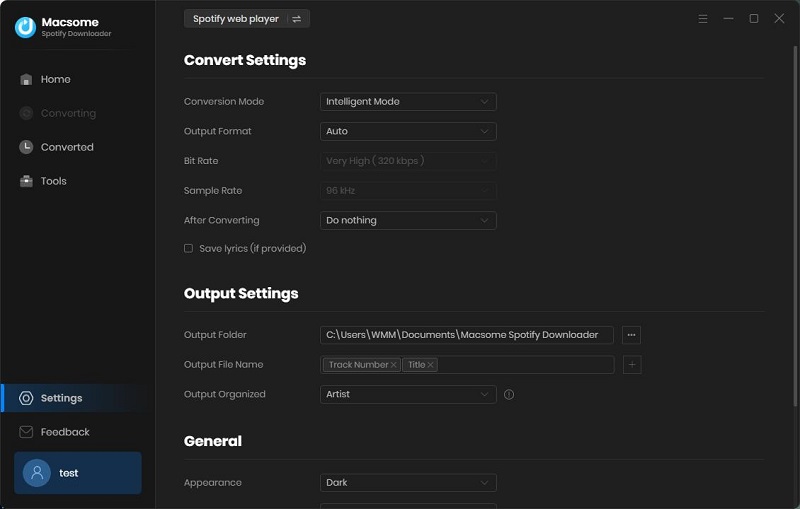 choose output format
