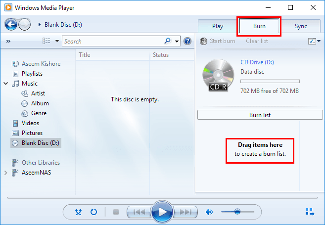 burn music to cd from usb