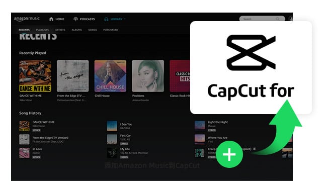 add amazon music to capcut