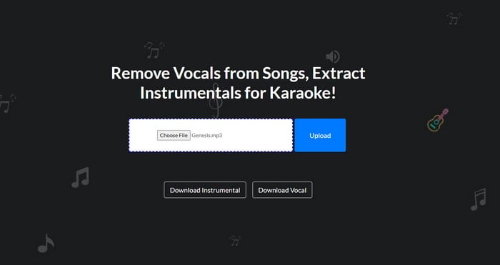 AIVocalRemover delete vocals from music