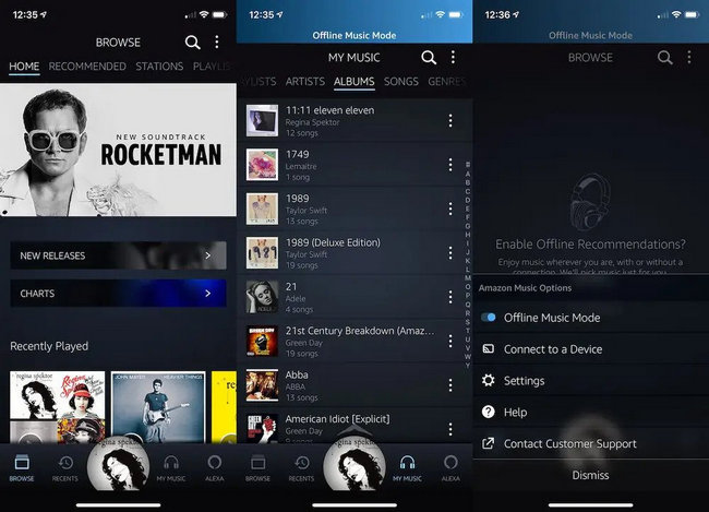 amazon music interface