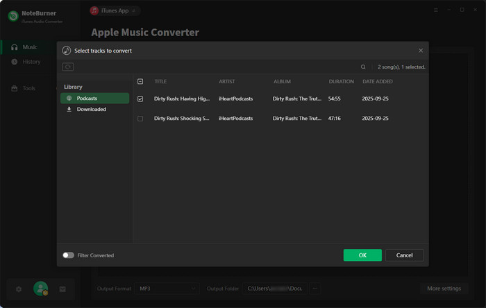 add apple podcast